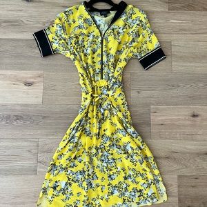 Rag & Bone Yellow Floral Dress size SMALL